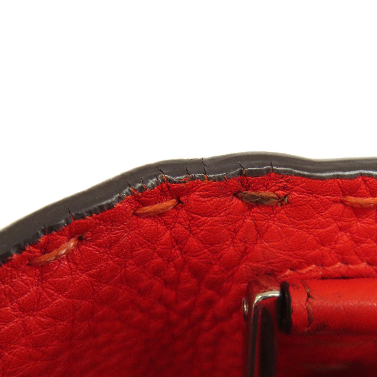 FENDI Handbag Calfskin Red Seleria 2WAY Women Used Authentic