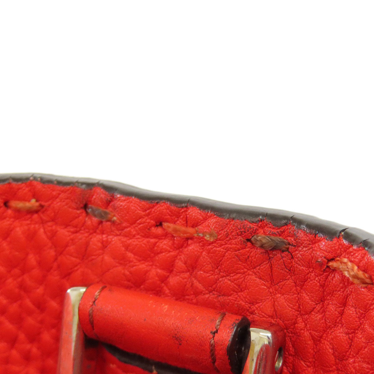 FENDI Handbag Calfskin Red Seleria 2WAY Women Used Authentic