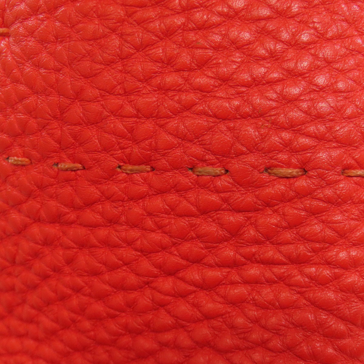 FENDI Handbag Calfskin Red Seleria 2WAY Women Used Authentic