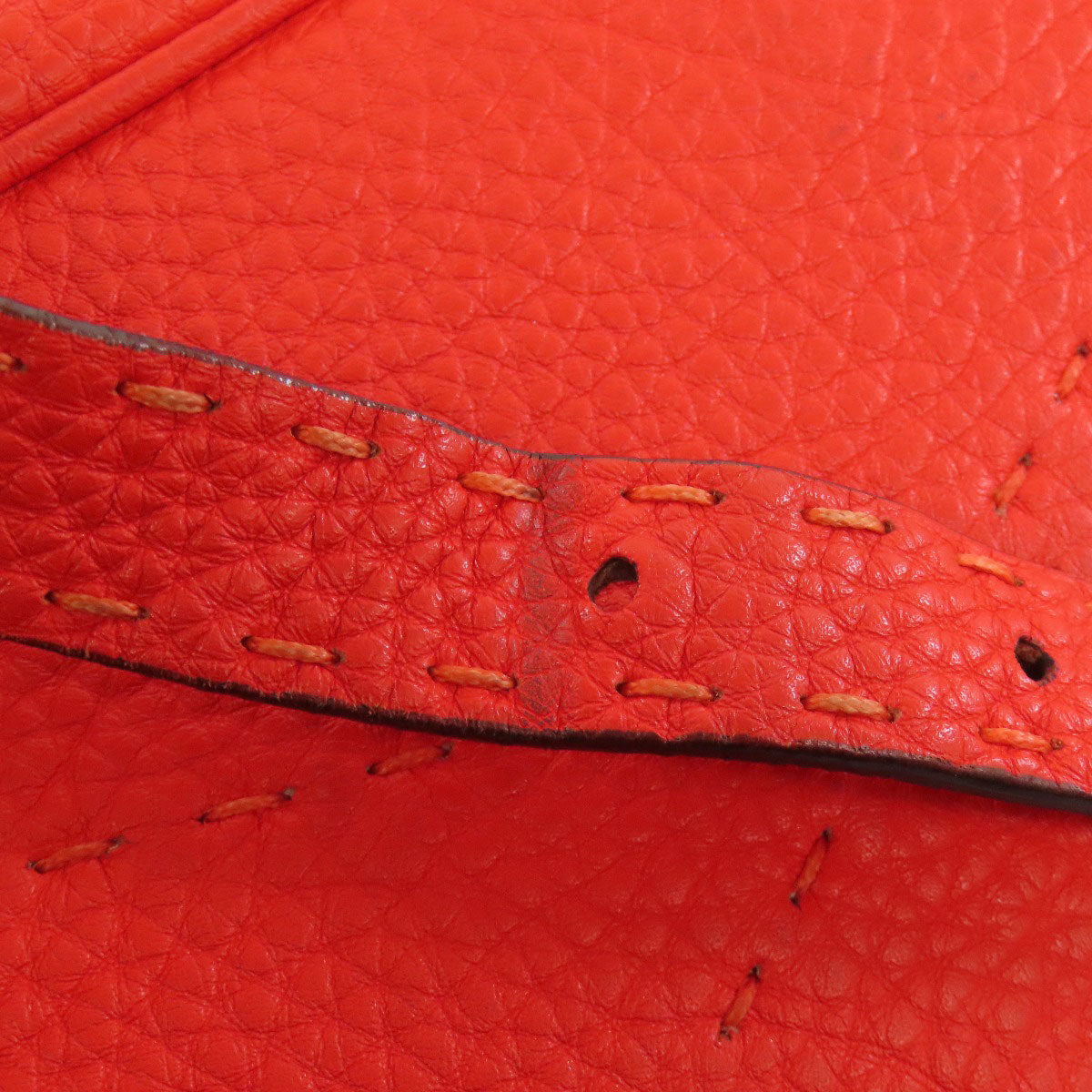 FENDI Handbag Calfskin Red Seleria 2WAY Women Used Authentic
