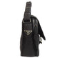 PRADA Shoulder Bag Nylon black logoMetal Women Used Authentic