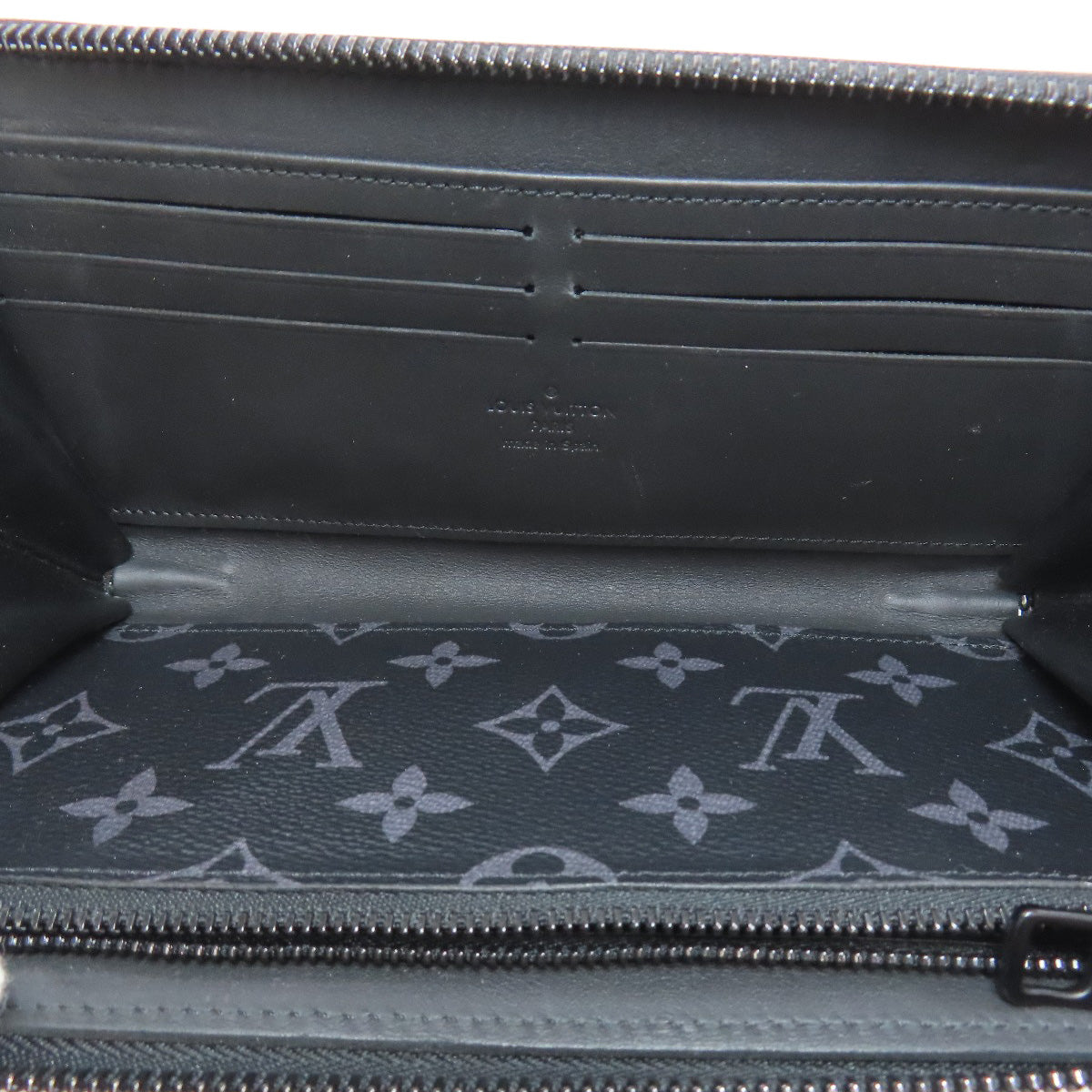 LOUIS VUITTON Long Wallet Purse M80558 Monogram Eclipse black Zippy wallet
