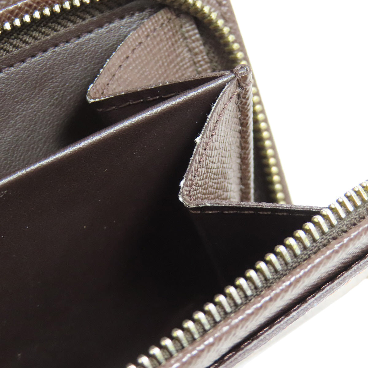 LOUIS VUITTON Bifold Wallet N61736 Damier canvas Brown Portefeuille Tresol Women Used Authentic