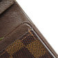 LOUIS VUITTON Bifold Wallet N61736 Damier canvas Brown Portefeuille Tresol Women Used Authentic