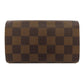 LOUIS VUITTON Bifold Wallet N61736 Damier canvas Brown Portefeuille Tresol Women Used Authentic