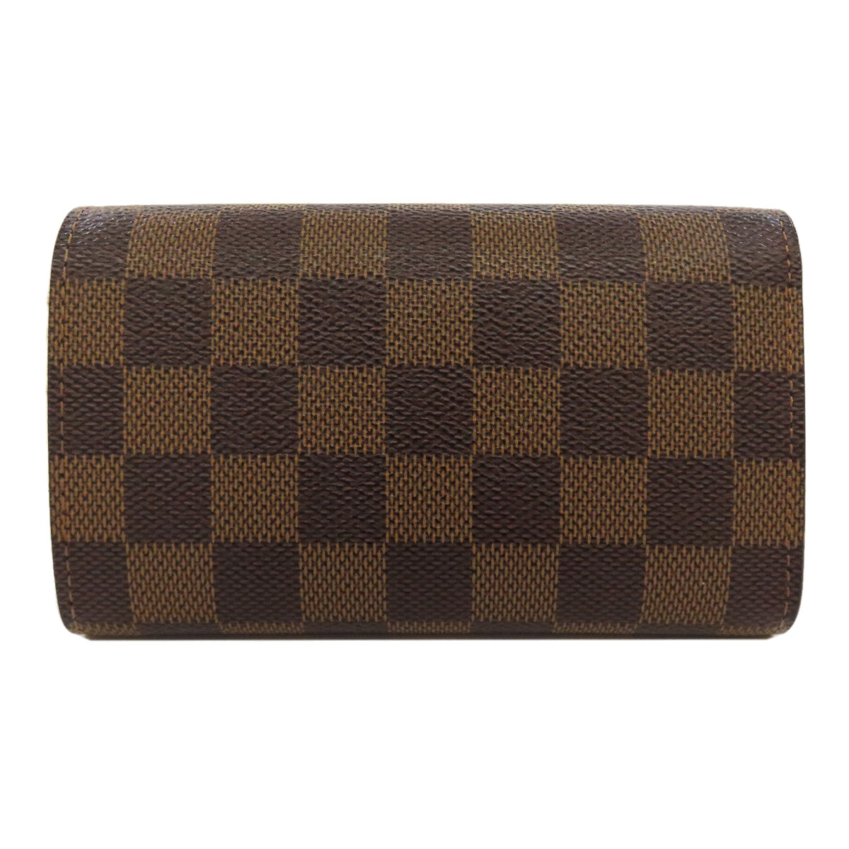 LOUIS VUITTON Bifold Wallet N61736 Damier canvas Brown Portefeuille Tresol Women Used Authentic