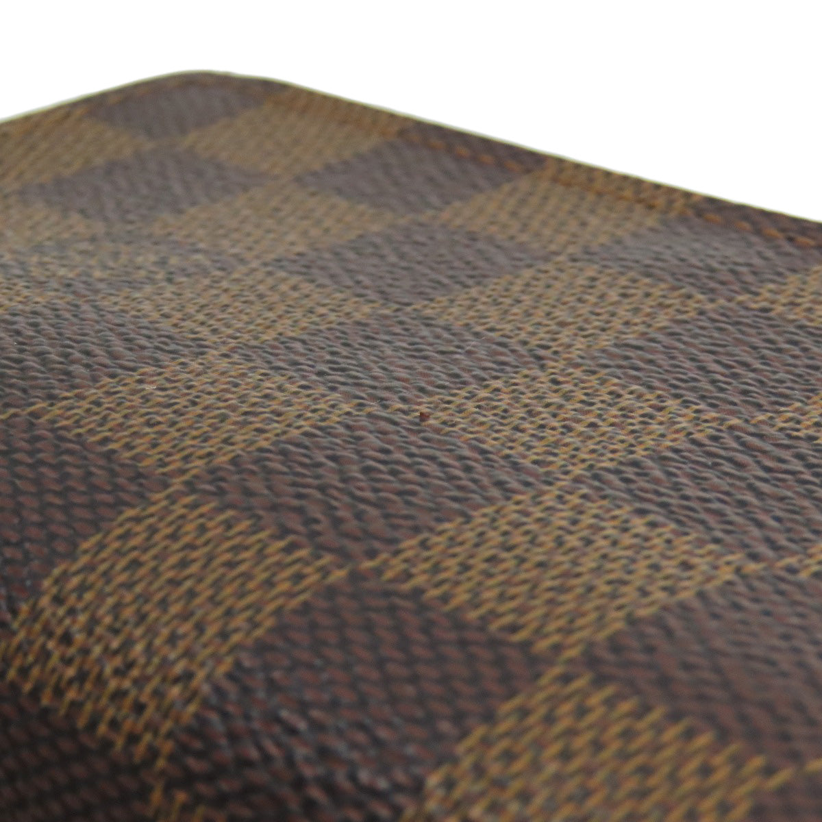 LOUIS VUITTON Bifold Wallet N61736 Damier canvas Brown Portefeuille Tresol Women Used Authentic