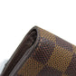 LOUIS VUITTON Bifold Wallet N61736 Damier canvas Brown Portefeuille Tresol Women Used Authentic