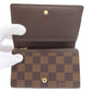 LOUIS VUITTON Bifold Wallet N61736 Damier canvas Brown Portefeuille Tresol Women Used Authentic