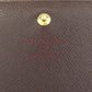 LOUIS VUITTON Bifold Wallet N61736 Damier canvas Brown Portefeuille Tresol Women Used Authentic