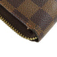 LOUIS VUITTON Long Wallet Purse N60028 Damier canvas Brown Zippy Compact Wallet