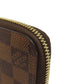 LOUIS VUITTON Long Wallet Purse N60028 Damier canvas Brown Zippy Compact Wallet