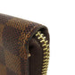 LOUIS VUITTON Long Wallet Purse N60028 Damier canvas Brown Zippy Compact Wallet