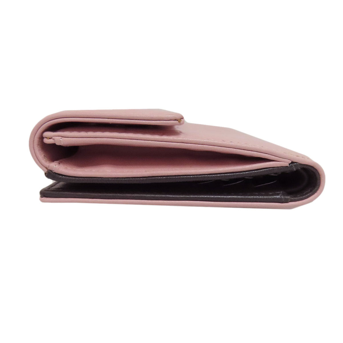 CHANEL Bifold Wallet Calfskin pink Camellia COCO Mark SilverMetal