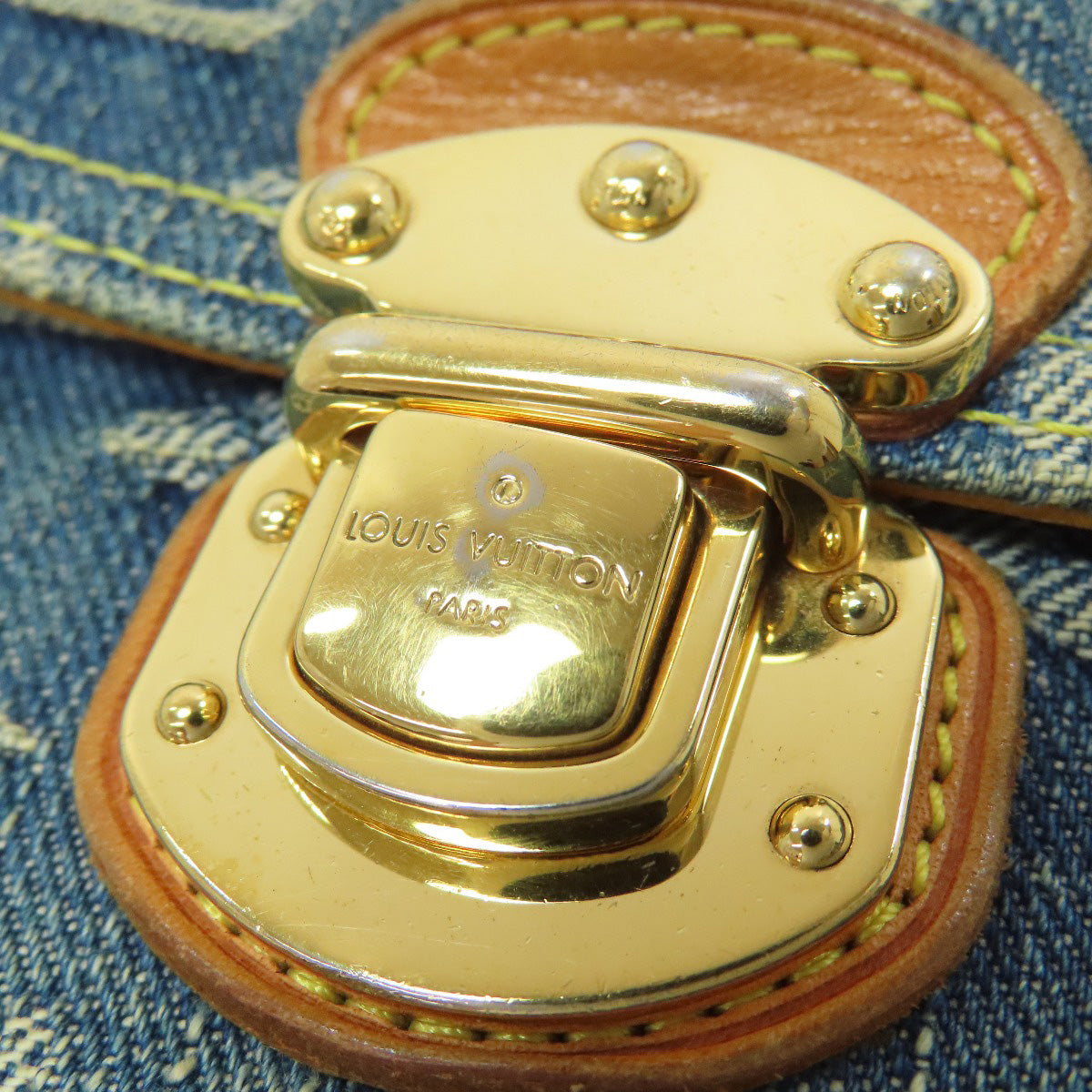 LOUIS VUITTON Long Wallet Purse M95511 denim blue Portefeuille Amelia Women Used Authentic