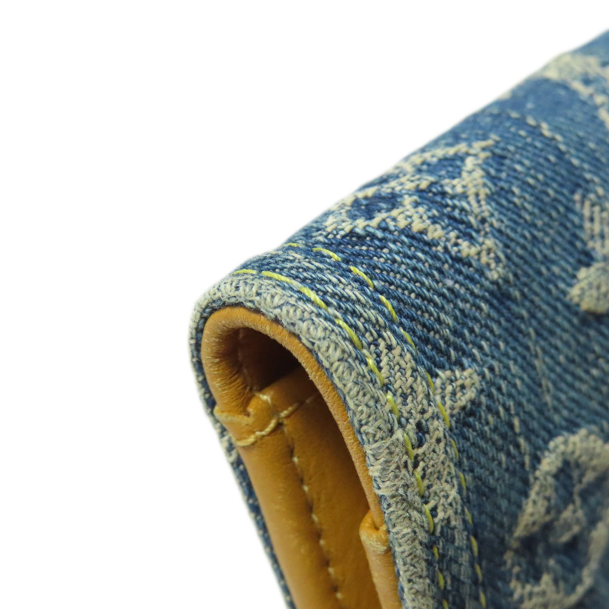 LOUIS VUITTON Long Wallet Purse M95511 denim blue Portefeuille Amelia Women Used Authentic