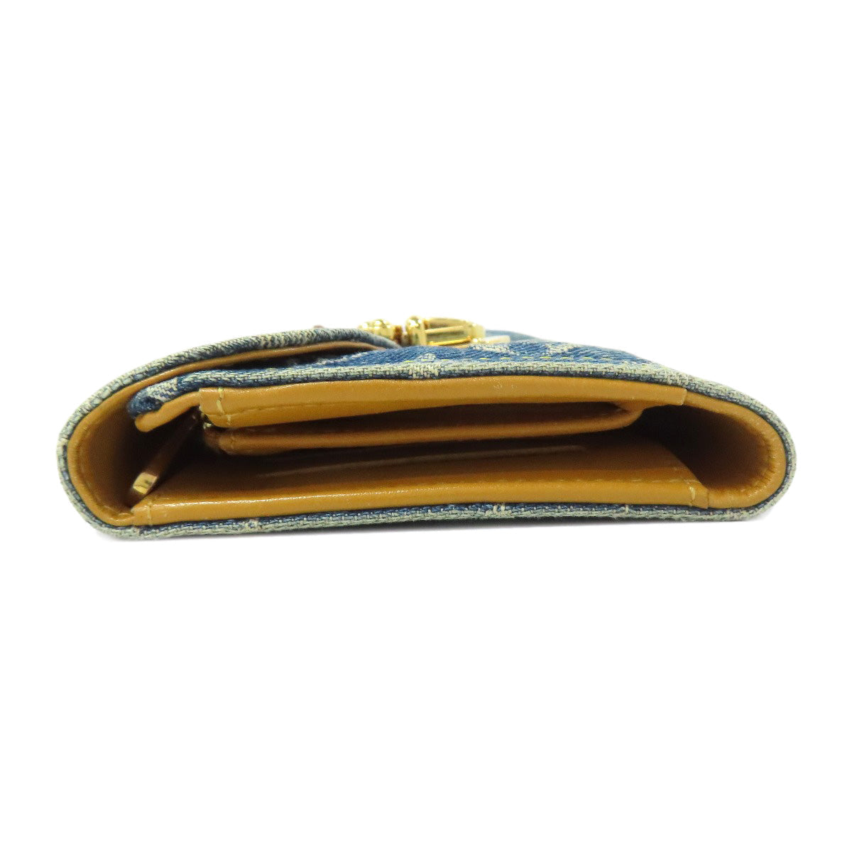 LOUIS VUITTON Long Wallet Purse M95511 denim blue Portefeuille Amelia Women Used Authentic