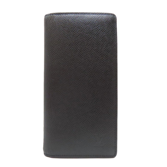 LOUIS VUITTON Long Wallet Purse M32654 Taiga Leather black Portefeuille�EBrazza Former mens Used Authentic
