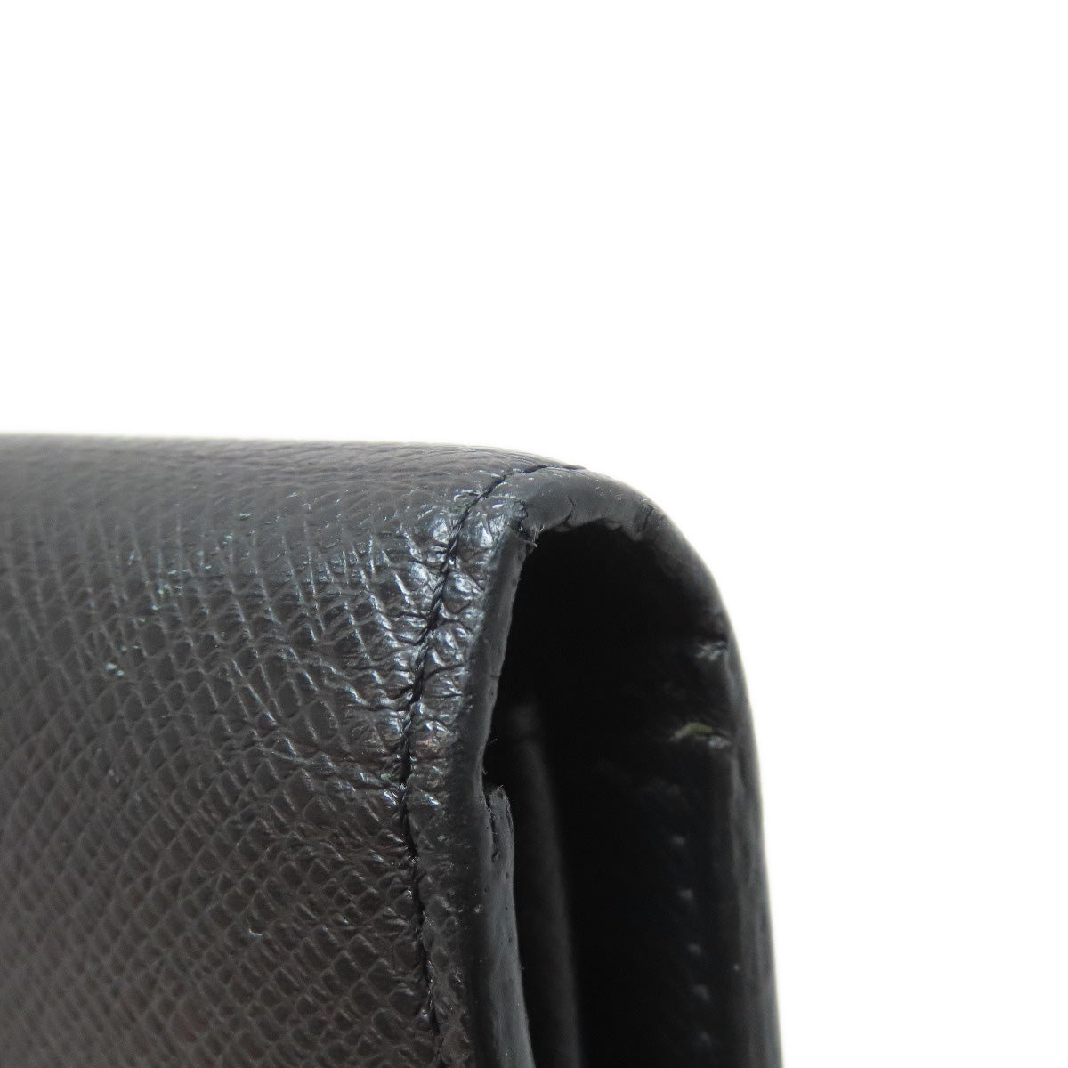 LOUIS VUITTON Long Wallet Purse M32654 Taiga Leather black Portefeuille�EBrazza Former mens Used Authentic