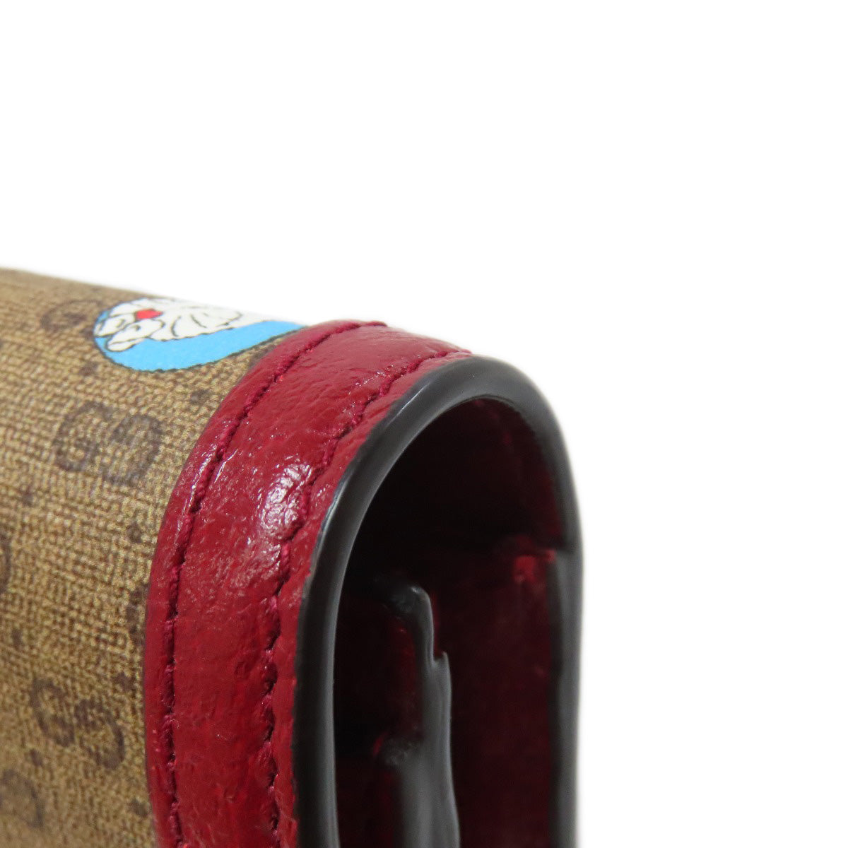 GUCCI Long Wallet Purse 647786 PVC Brown Doraemon collaboration Women Used Authentic