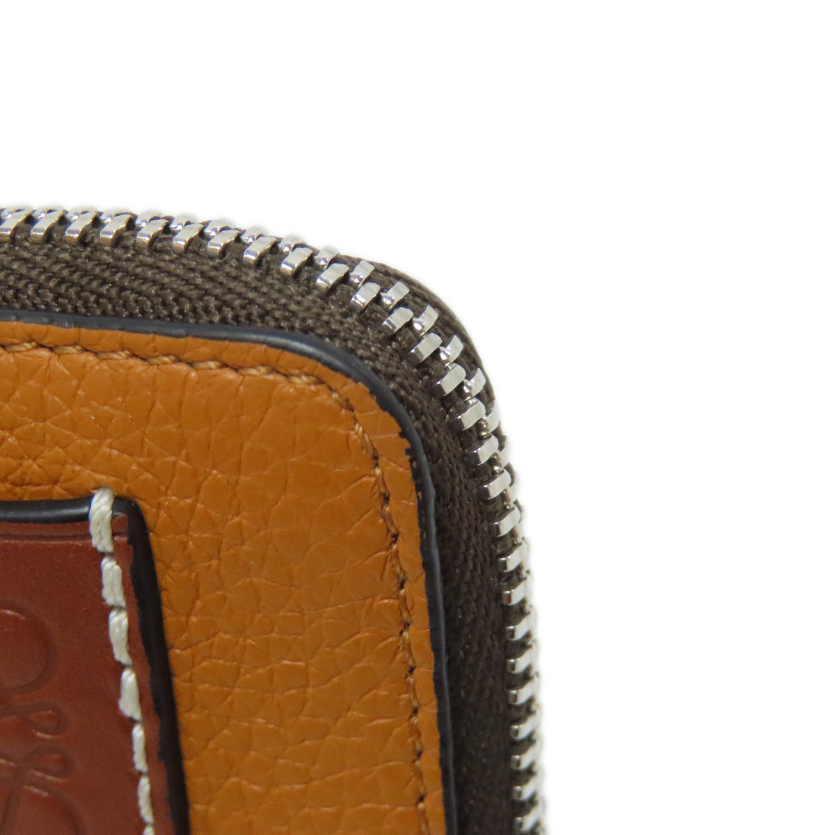 LOEWE Coin case leather Brown anagram
