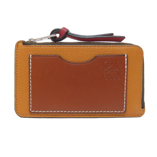 LOEWE Coin case leather Brown anagram