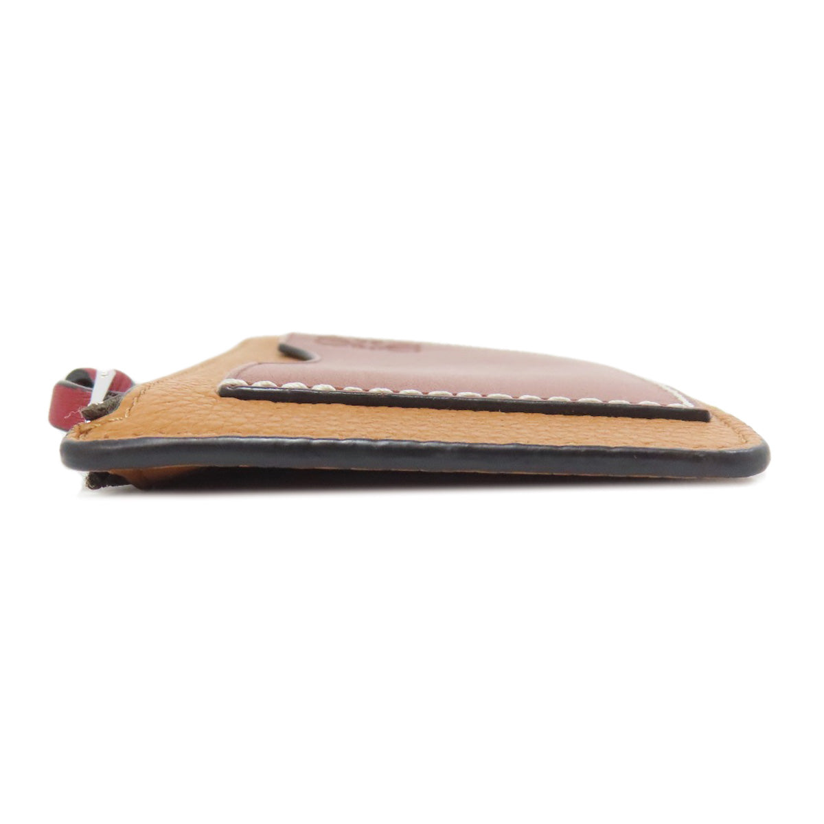 LOEWE Coin case leather Brown anagram