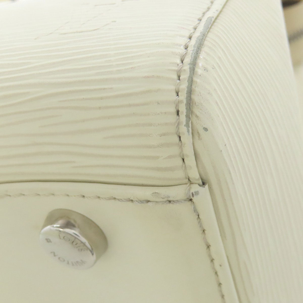 LOUIS VUITTON Tote Bag M40334 Epi white Blair GM