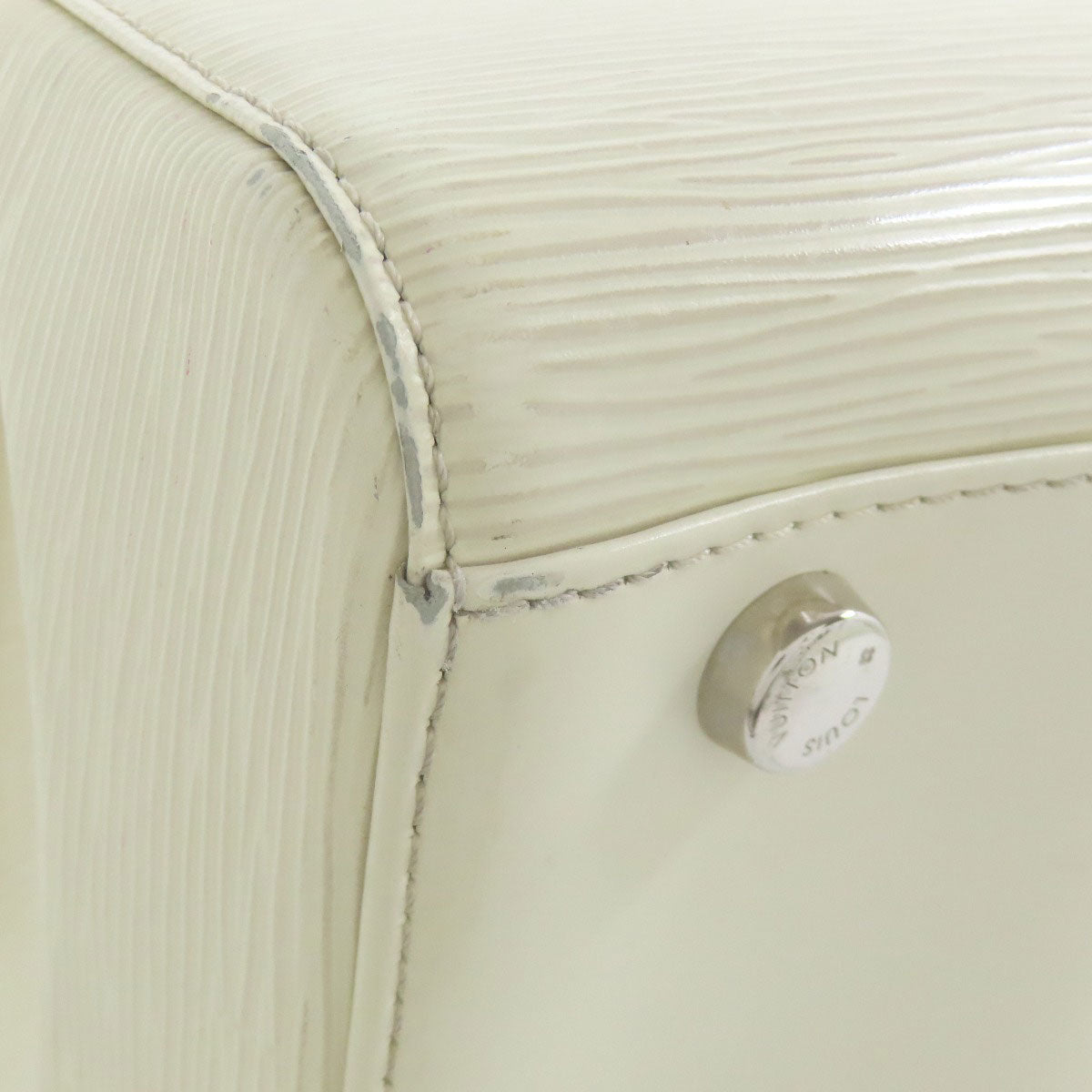 LOUIS VUITTON Tote Bag M40334 Epi white Blair GM