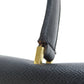 CELINE Handbag leather black logo Women Used Authentic