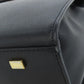 CELINE Handbag leather black logo Women Used Authentic