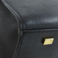 CELINE Handbag leather black logo Women Used Authentic