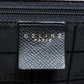 CELINE Handbag leather black logo Women Used Authentic