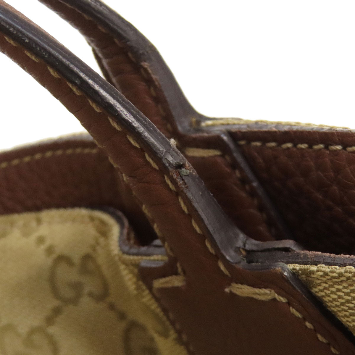 GUCCI Tote Bag 370823 canvas Brown GG pattern reversible 2WAY