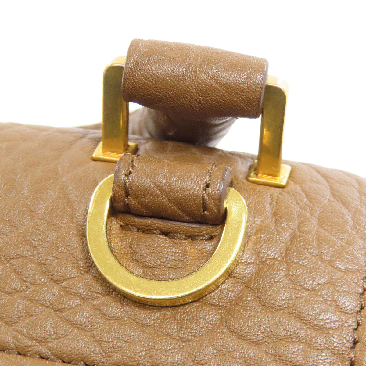CELINE Handbag Calfskin Brown Trapeze 2WAY