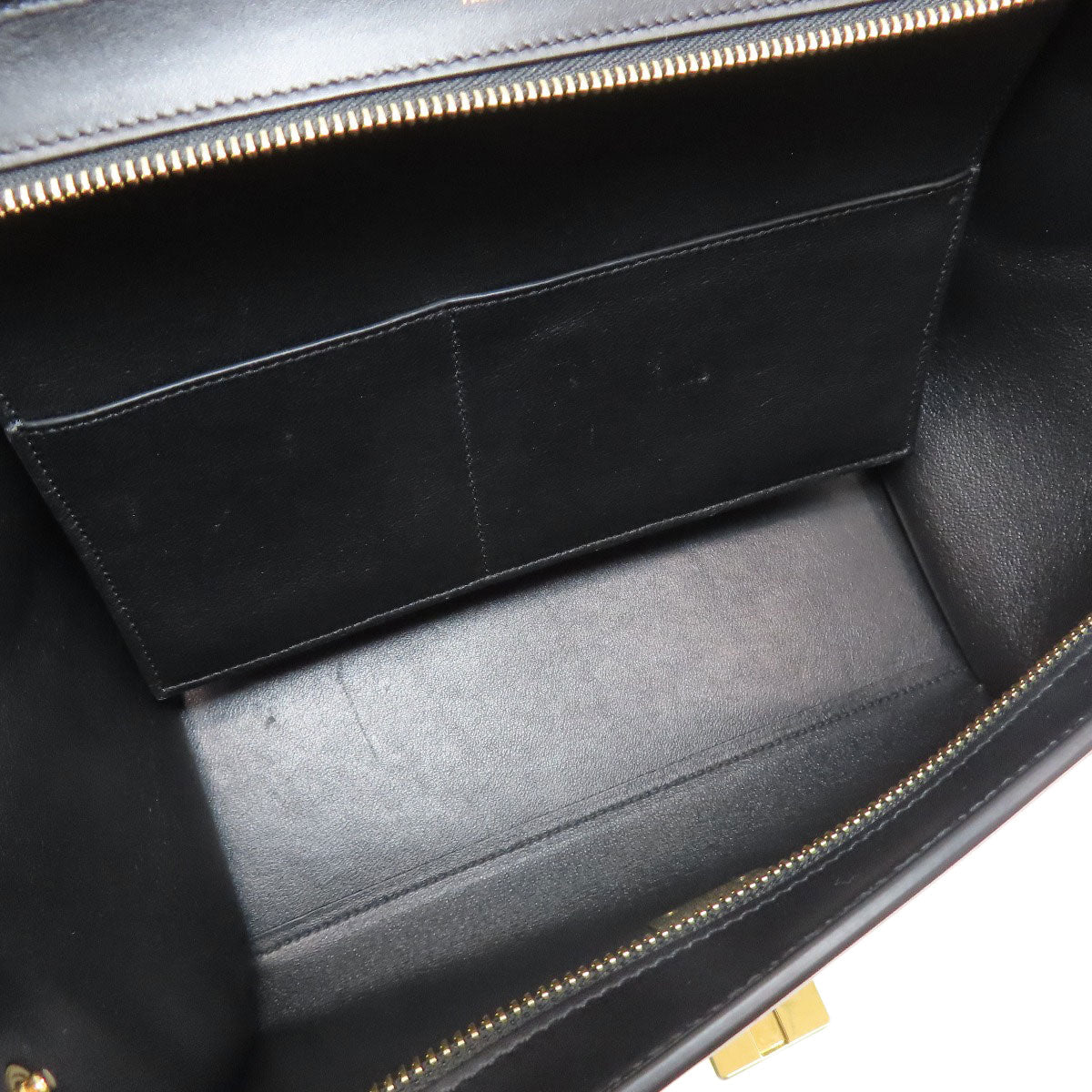 CELINE Handbag Calfskin Brown Trapeze 2WAY