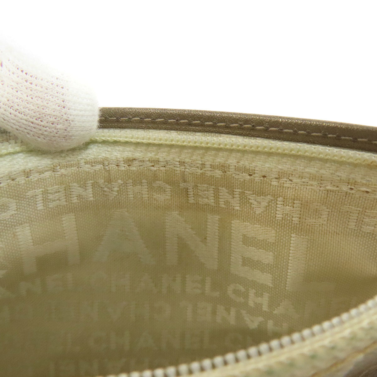 CHANEL Bifold Wallet Calfskin gold Cambon Line SilverMetal