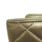 CHANEL Bifold Wallet Calfskin gold Cambon Line SilverMetal