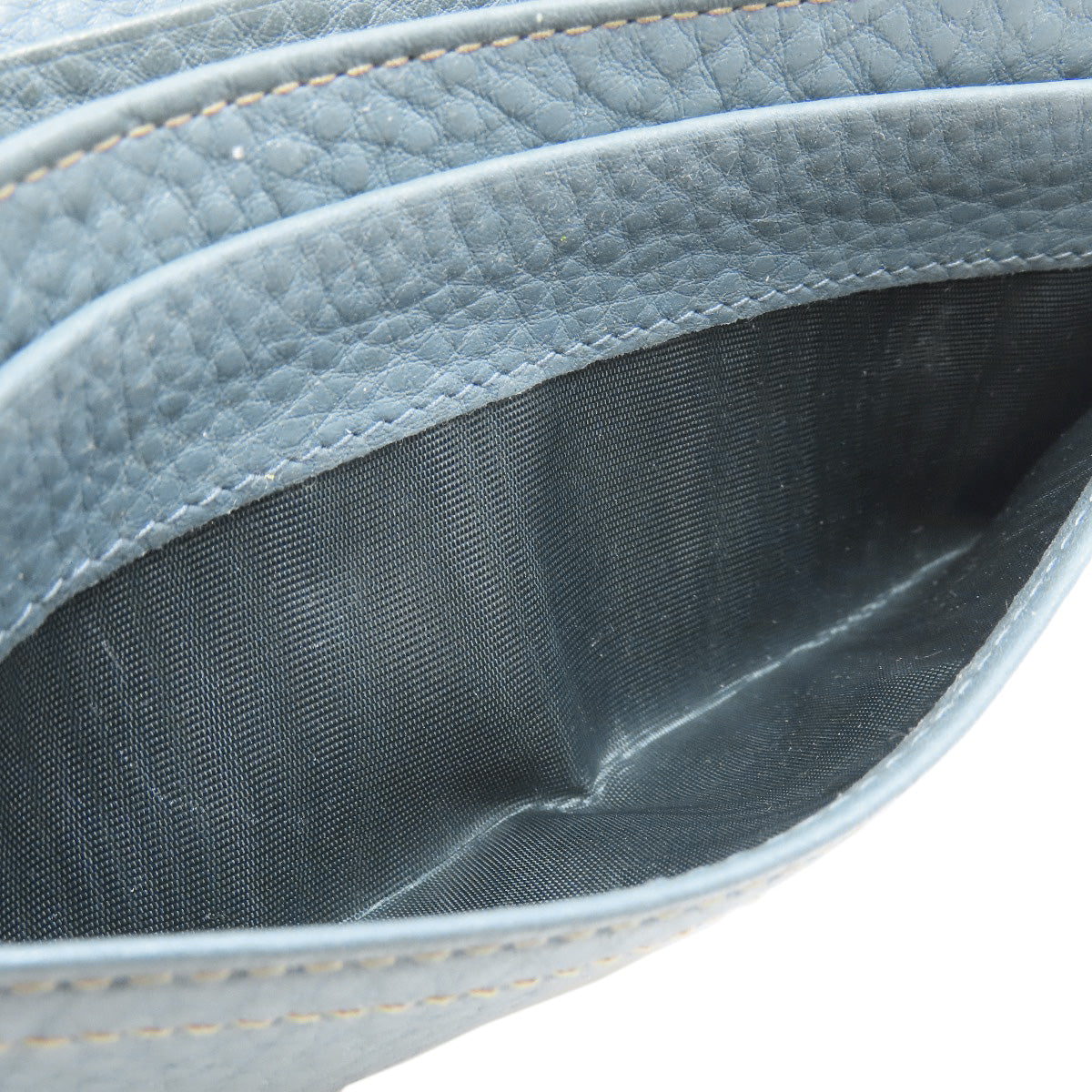 PRADA Long Wallet Purse leather blue logo