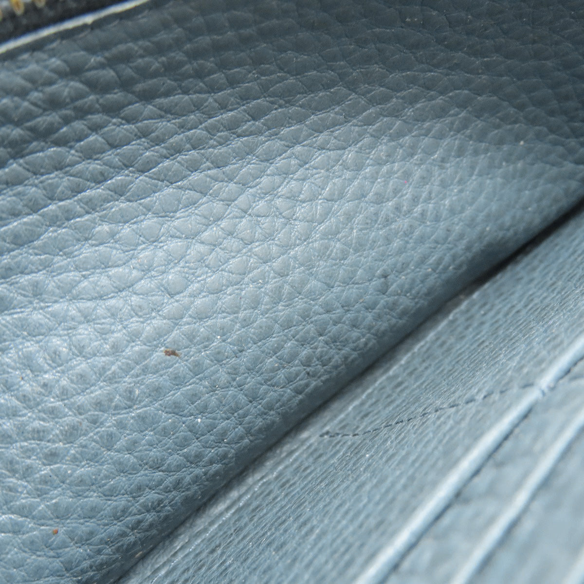 PRADA Long Wallet Purse leather blue logo