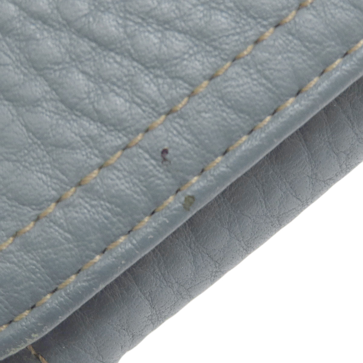 PRADA Long Wallet Purse leather blue logo
