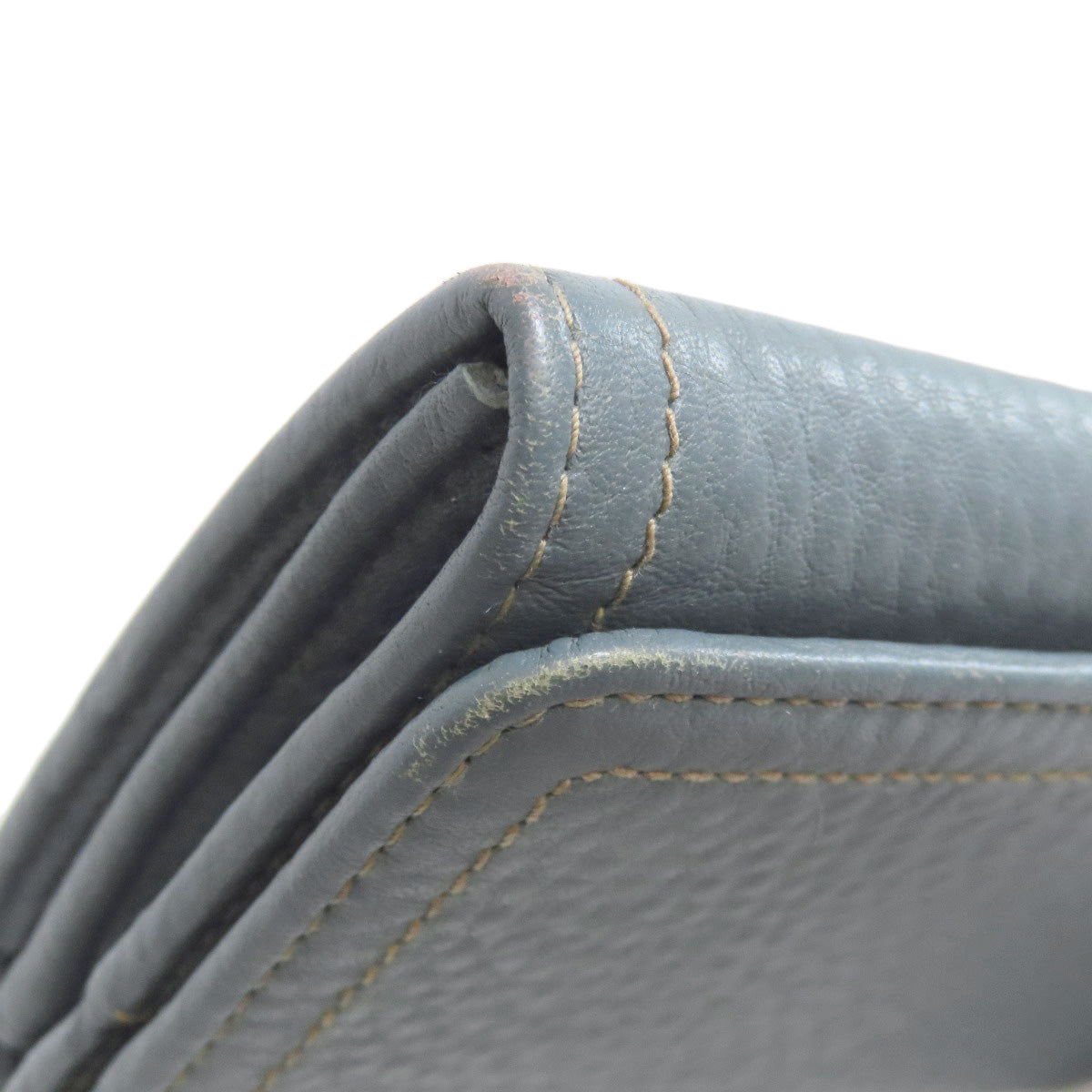 PRADA Long Wallet Purse leather blue logo