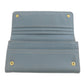 PRADA Long Wallet Purse leather blue logo