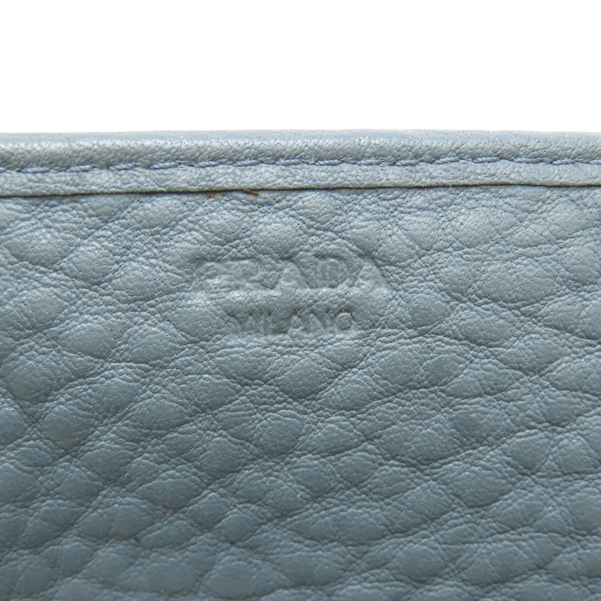 PRADA Long Wallet Purse leather blue logo
