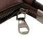 LOEWE Shoulder Bag Calfskin Brown logo Women Used Authentic