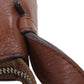 LOEWE Shoulder Bag Calfskin Brown logo Women Used Authentic