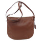 LOEWE Shoulder Bag Calfskin Brown logo Women Used Authentic