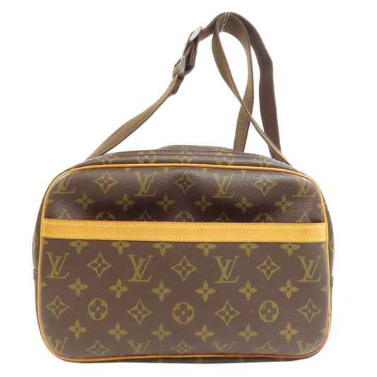 LOUIS VUITTON Shoulder Bag M45254 Monogram canvas Brown Reporter 28 Women Used Authentic