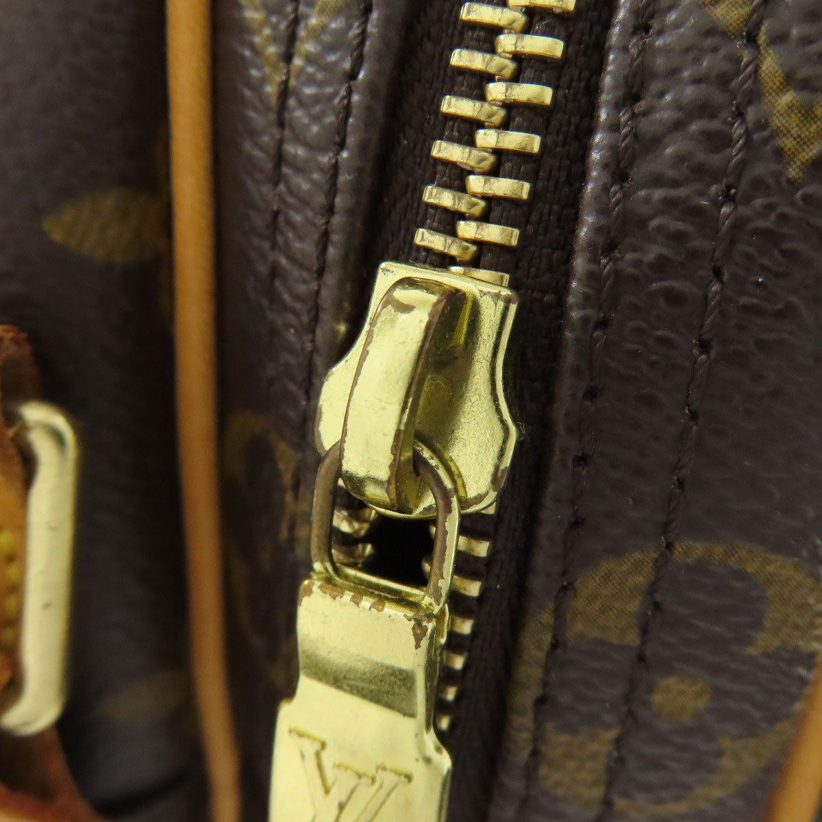 LOUIS VUITTON Shoulder Bag M45254 Monogram canvas Brown Reporter 28 Women Used Authentic