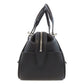 BURBERRY Handbag leather black logo Women Used Authentic